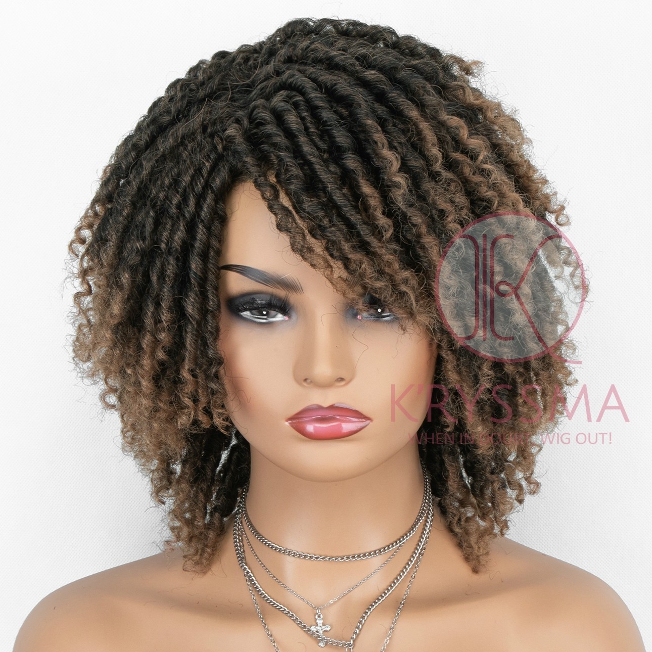 Dreadlock Twist Wigs for Black Women Braided Faux Locs Crochet Hair